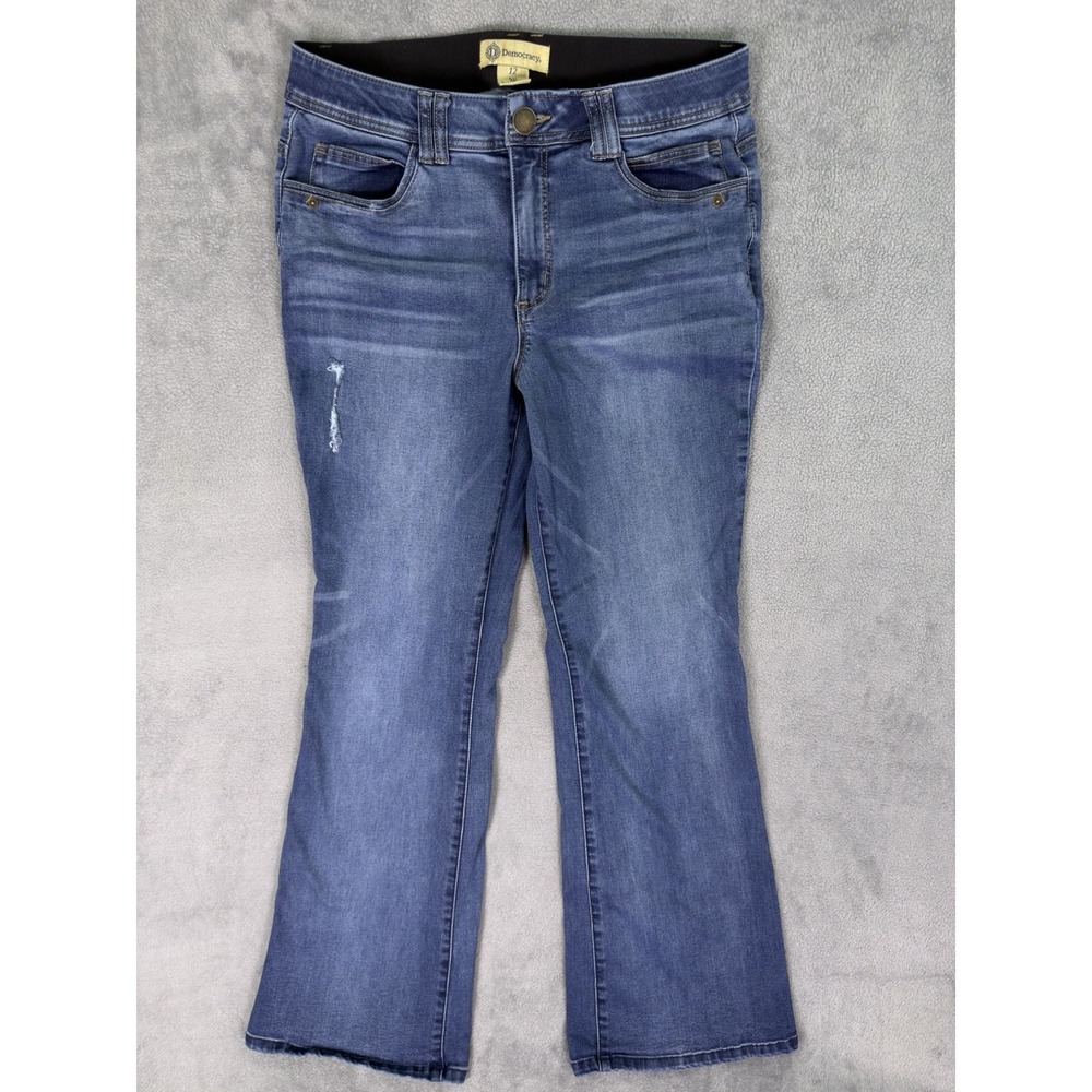 Democracy Jeans‎ Womens 12 Blue Ab Technology High Rise Bootcut Elastic Waist